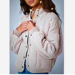 BLANKNYC] Womens Luxury Clothing Tencel Drop Shoulder Quilted Jacket
